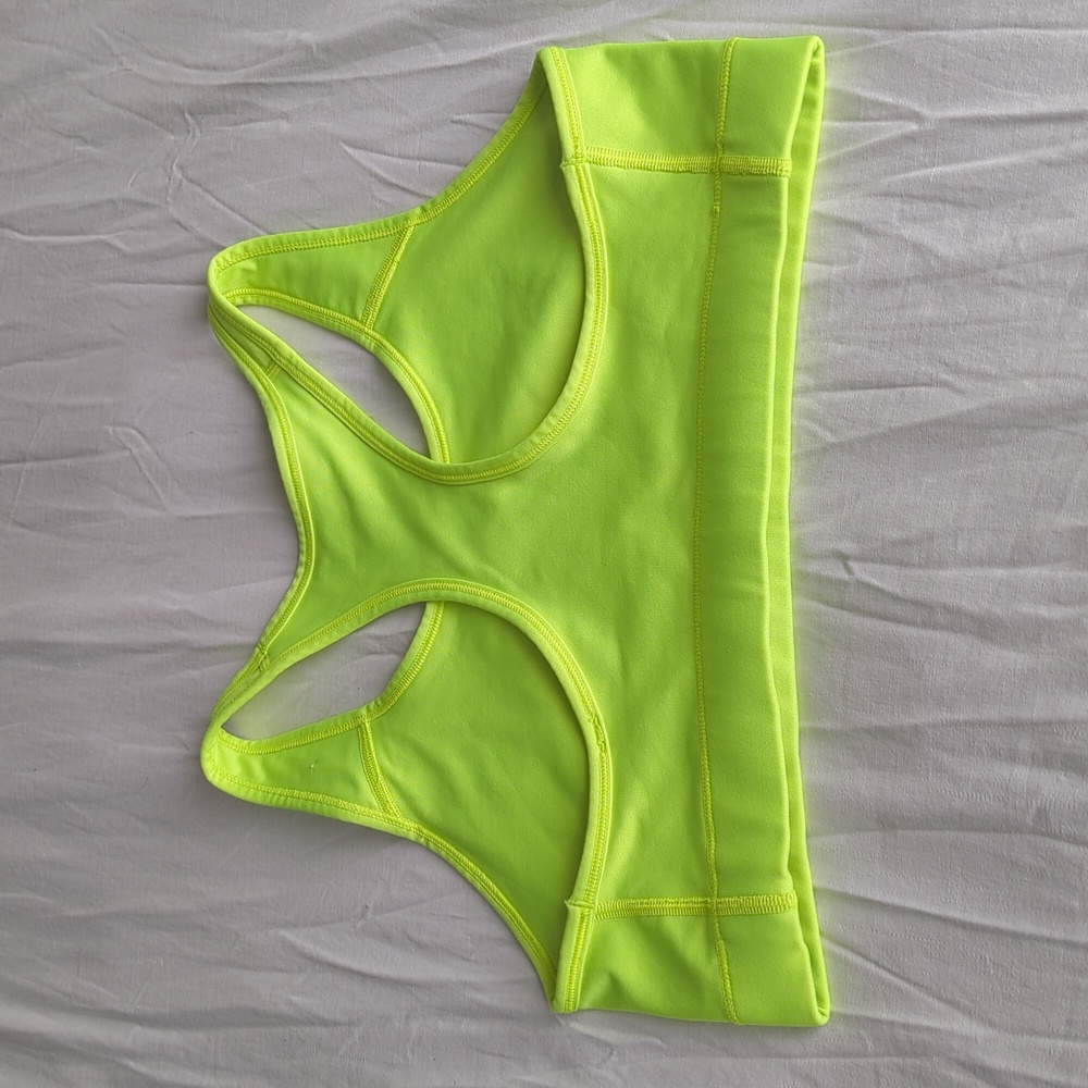 Nike Dri-Fit Neon Yellow Sports Bra - Picture 3 of 5